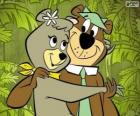 Йоги и Синди, двое влюбленных медведей в парке Jellystone